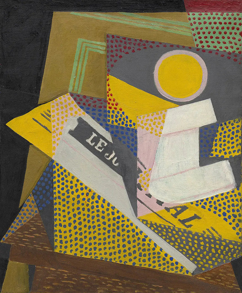 Dziennik i talerz owoców - Juan Gris