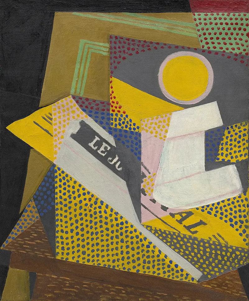 Dziennik i talerz owoców - Juan Gris