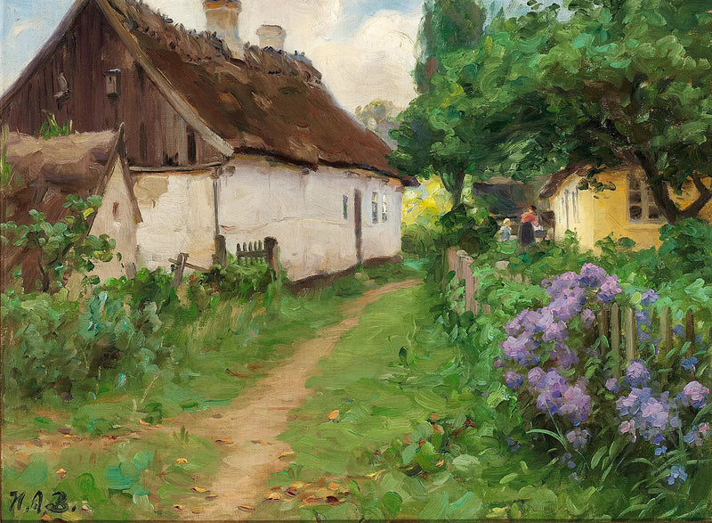 Letni dzień w pobliżu farmy. - H. A. Brendekilde