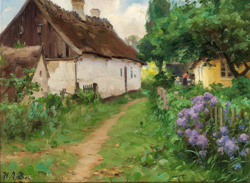 Letni dzień w pobliżu farmy. - H. A. Brendekilde