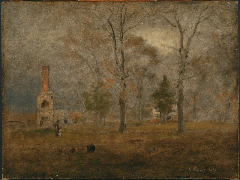 Szary dzień, Goochland - George Inness