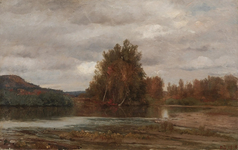Szary dzień nad Esopus - Jasper Francis Cropsey