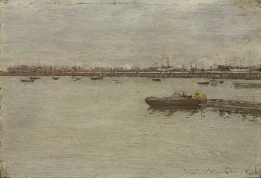 Szary dzień nad zatoką - William Merritt Chase
