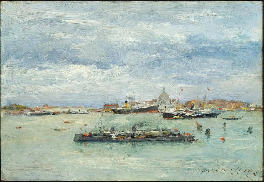Szary dzień nad laguną - William Merritt Chase