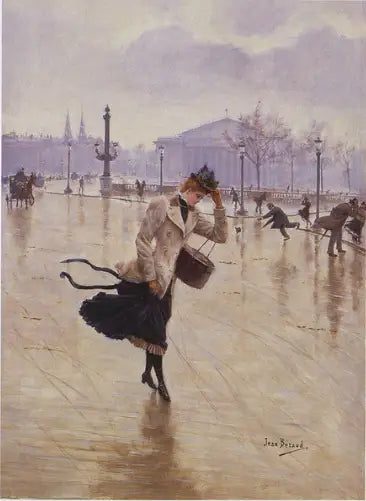 Wietrzny dzień, Plac Zgody - Jean Béraud