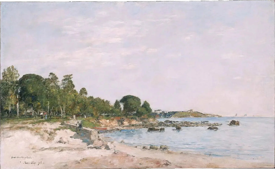 Juan-les-Pins, zatoka i brzeg - Eugène Boudin