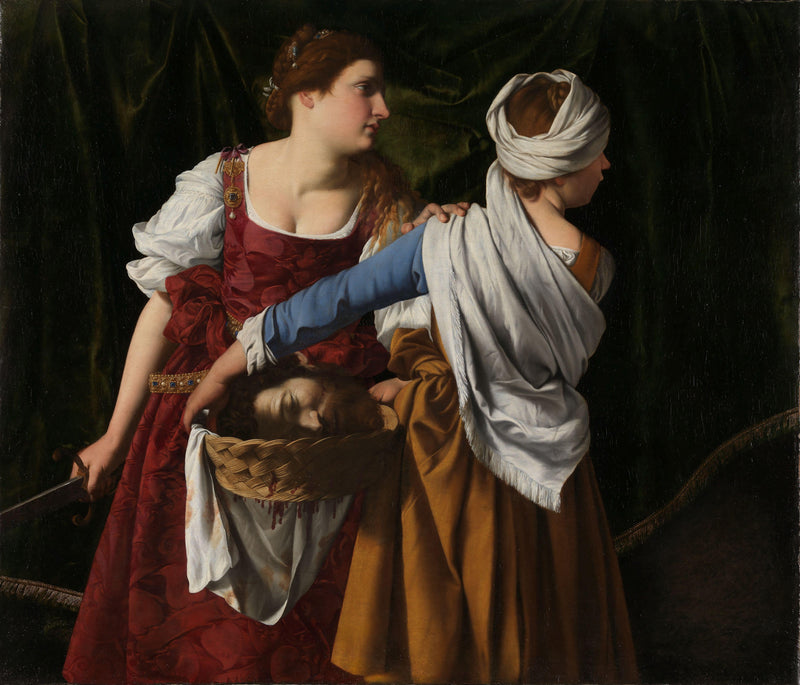 Judith i jej służąca z głową Holofernesa - Orazio Gentileschi