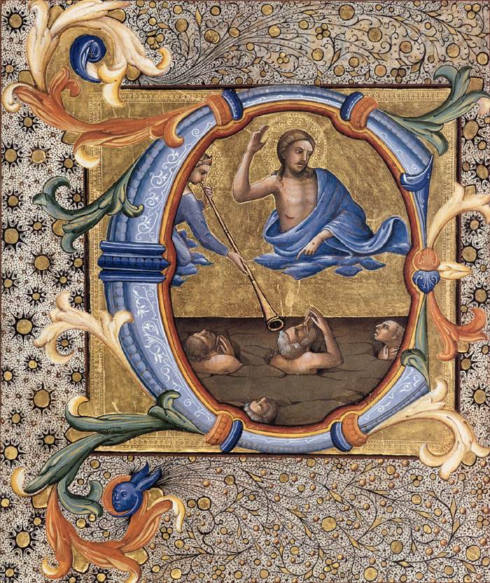 Sąd Ostateczny - inicjał C - Lorenzo Monaco