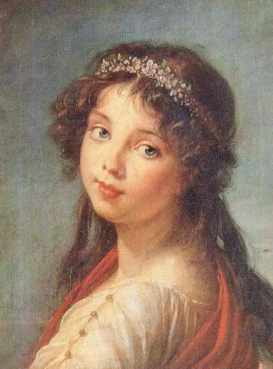 Julie Lebrun patrząca przez ramię - Élisabeth Vigée Le Brun