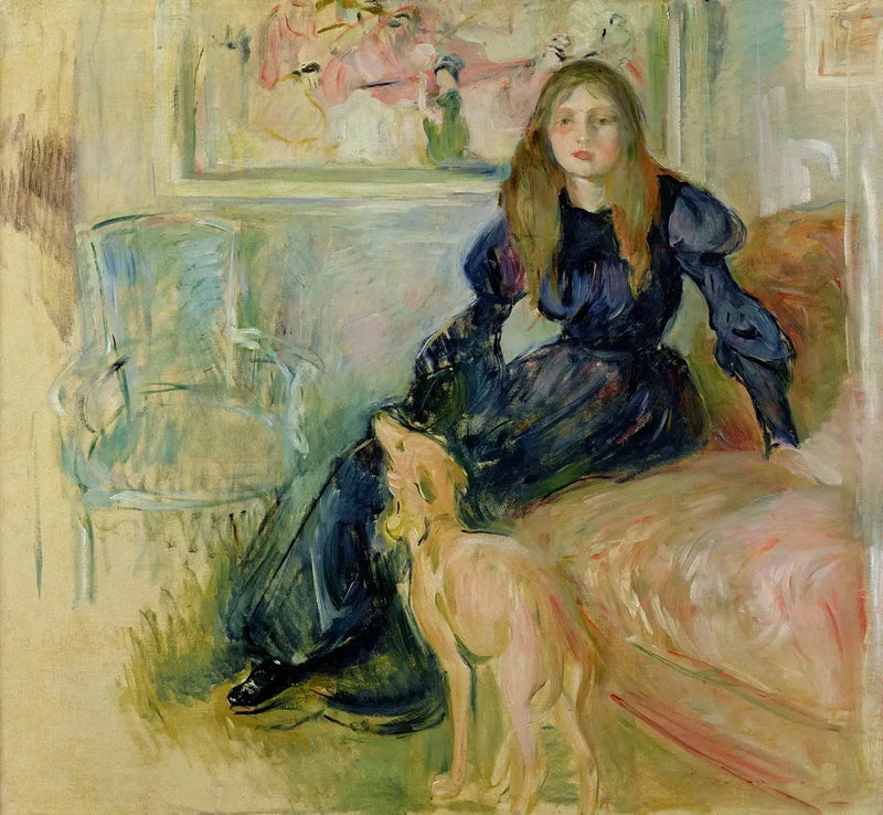 Julie Manet i jej chart Laërte - Berthe Morisot