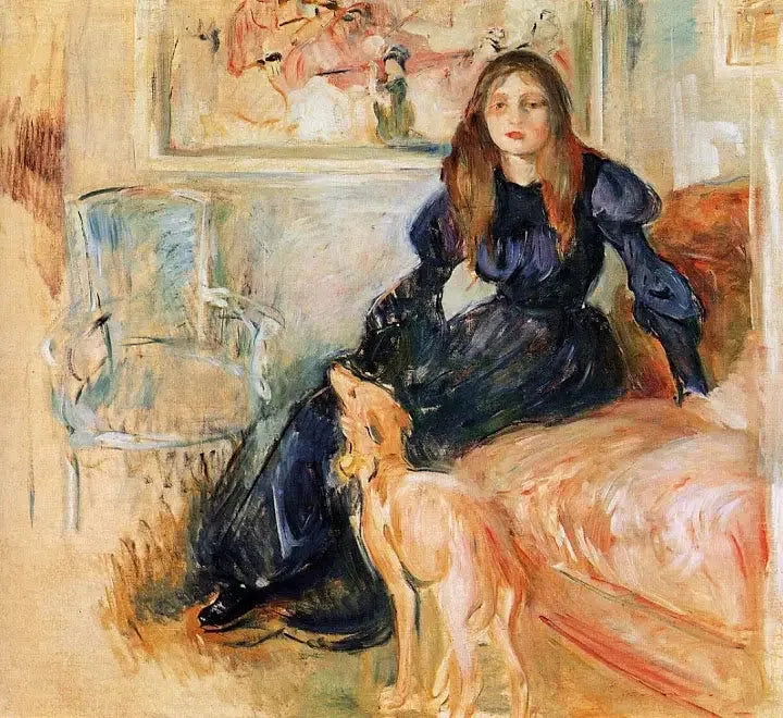 Julie Manet i jej chart Laërte - Berthe Morisot