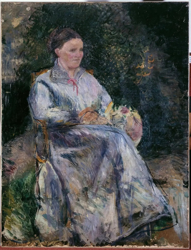 Julie Pissarro w ogrodzie - Camille Pissarro