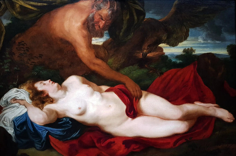 Jowisz w satyrze przez Antiope - Antoine van Dyck