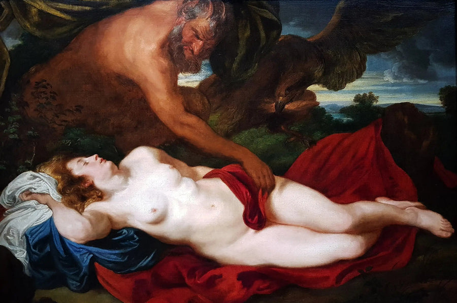 Jowisz w satyrze przez Antiope - Antoine van Dyck