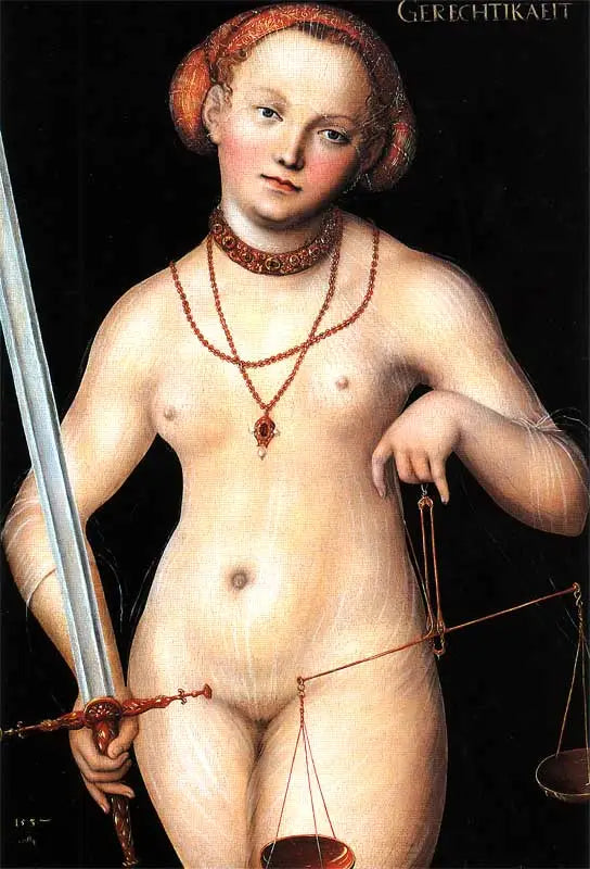 Justice - Lucas Cranach the Elder image 1 tableau peint à l’huile sur toile