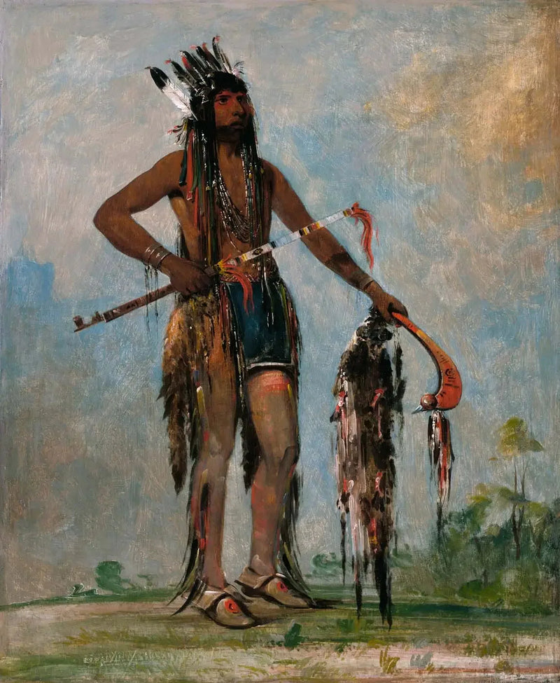 Ka-bés-hunk, Ten, który podróżuje wszędzie, wojownik - George Catlin