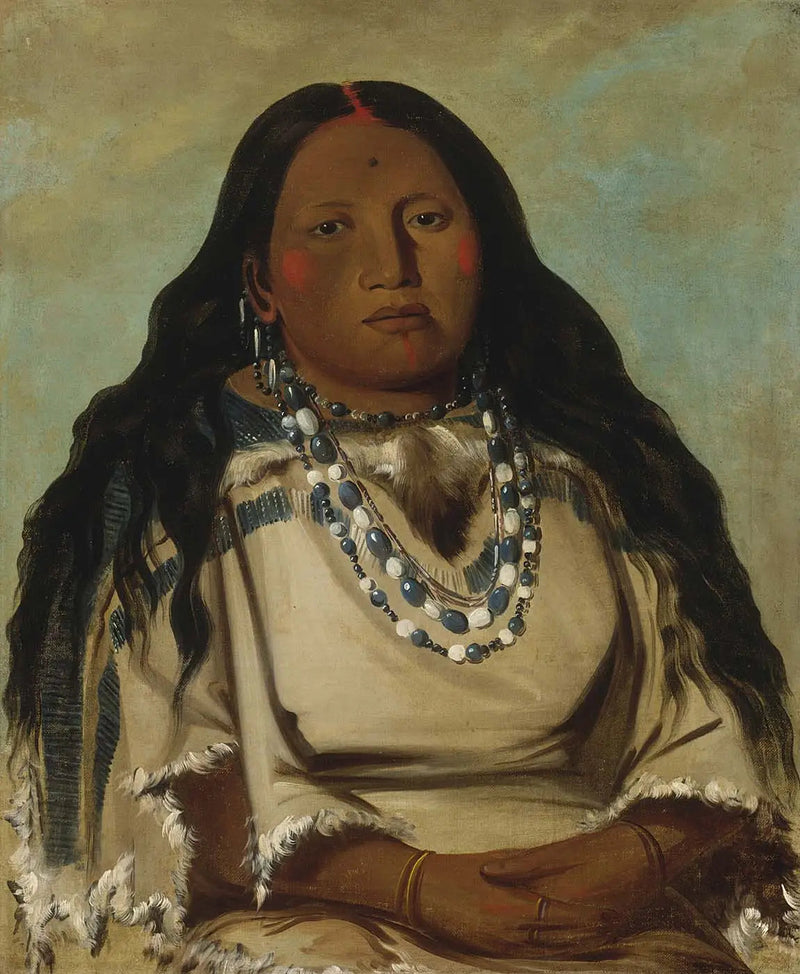 Kah-béck-a, bliźniaczka, żona krwawiącej ręki - George Catlin