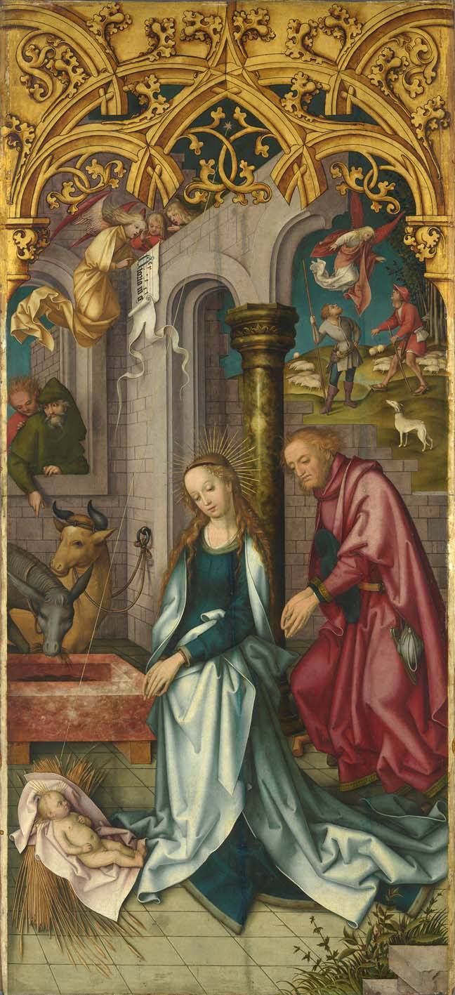 Kaisheimer Altar: Geburt Christi - Hans Holbein the Elder image 1 reproduction artisanale de tableau