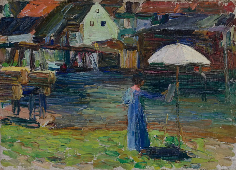 Kallmünz - Gabriele Münter obraz I - Wasilij Kandinsky