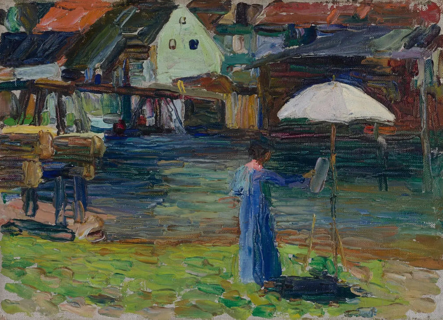 Kallmünz - Gabriele Münter obraz I - Wasilij Kandinsky