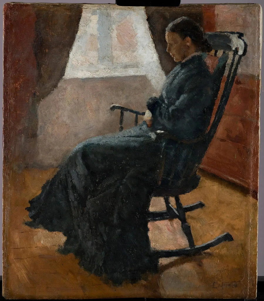 Karen Bjølstad w fotelu bujanym - Edvard Munch