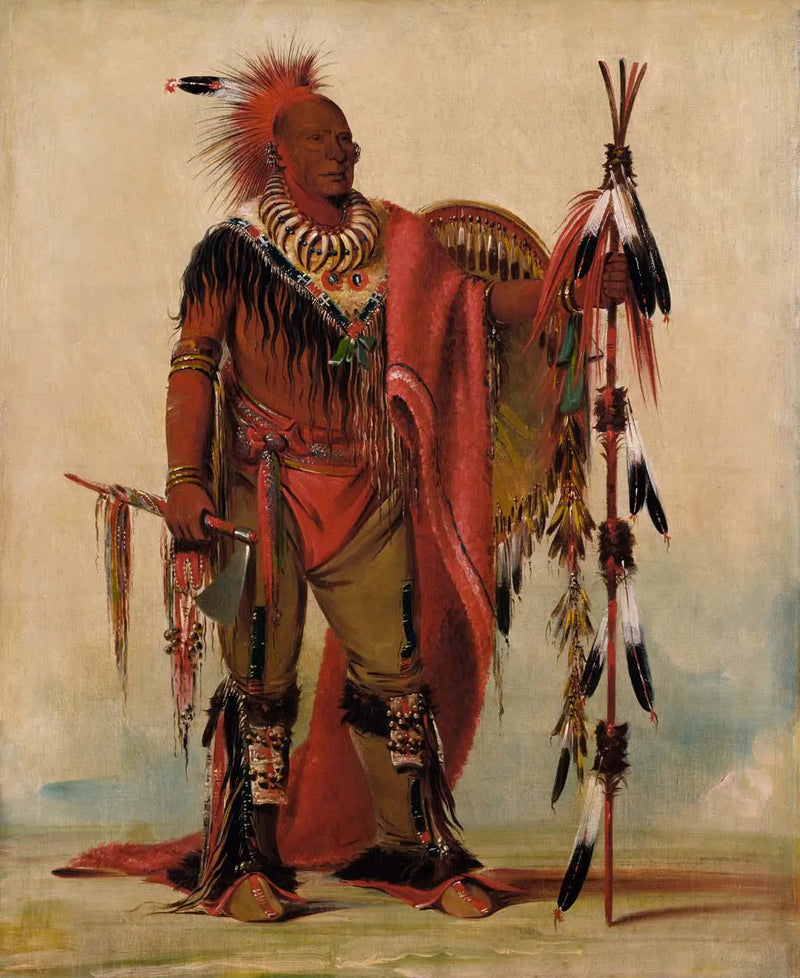 Kee-o-kúk, czujny lis, przywódca plemienia - George Catlin