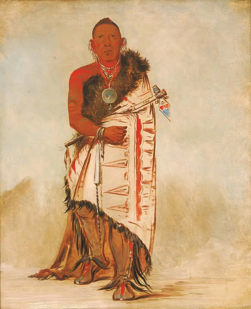 Ki-hó-go-waw-shú-shee, odważny przywódca, szef plemienia - George Catlin
