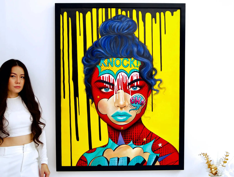 Pukanie! Sztuka pop | Wymiary 90x120 cm