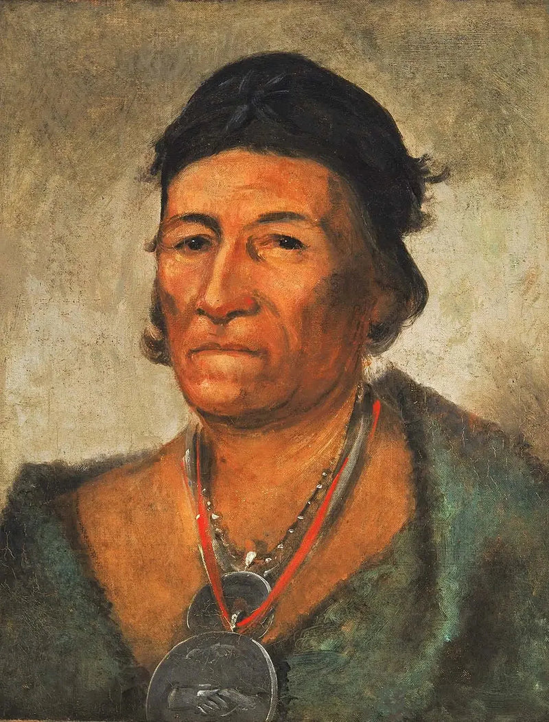 Ko-mán-i-kin, Wielka fala, starożytny i wybitny szef - George Catlin