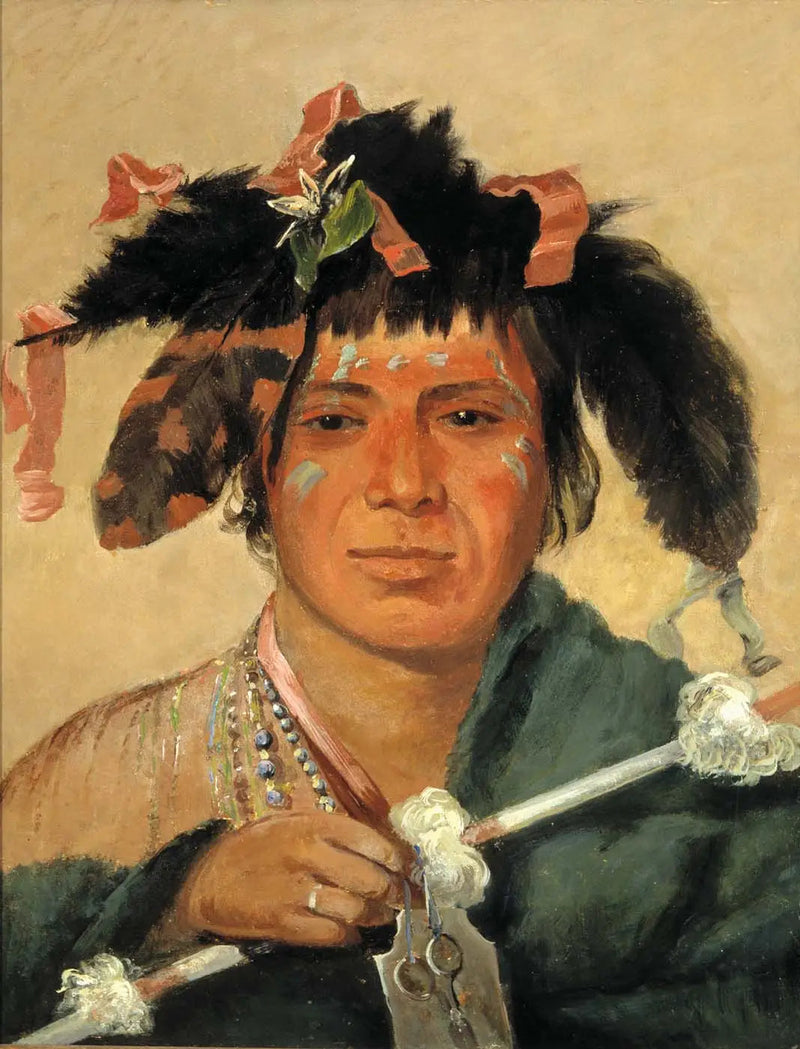 Ko-mán-i-kin-o-haw, Petite Baleine, une Brave - George Catlin