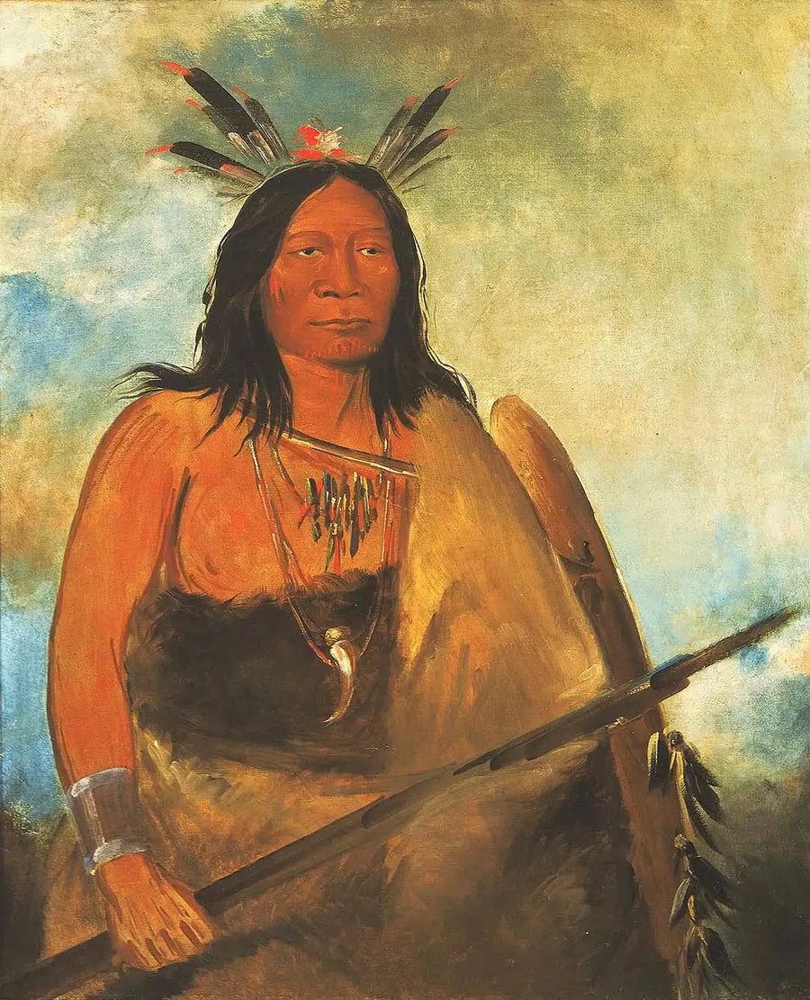 Kots-o-kó-ro-kó, sierść na szyi byka, obraz - George Catlin