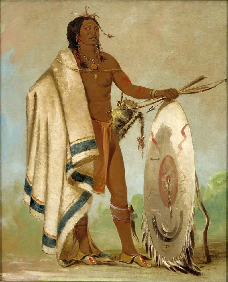 Kotz-a-tó-ah, Szklany tarcza, wybitny wojownik - George Catlin