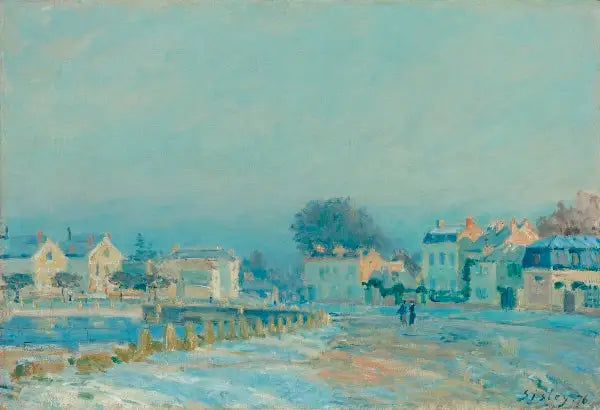 Abreuvoir w Marly-Le-Roi, biała żelazna - Alfred Sisley