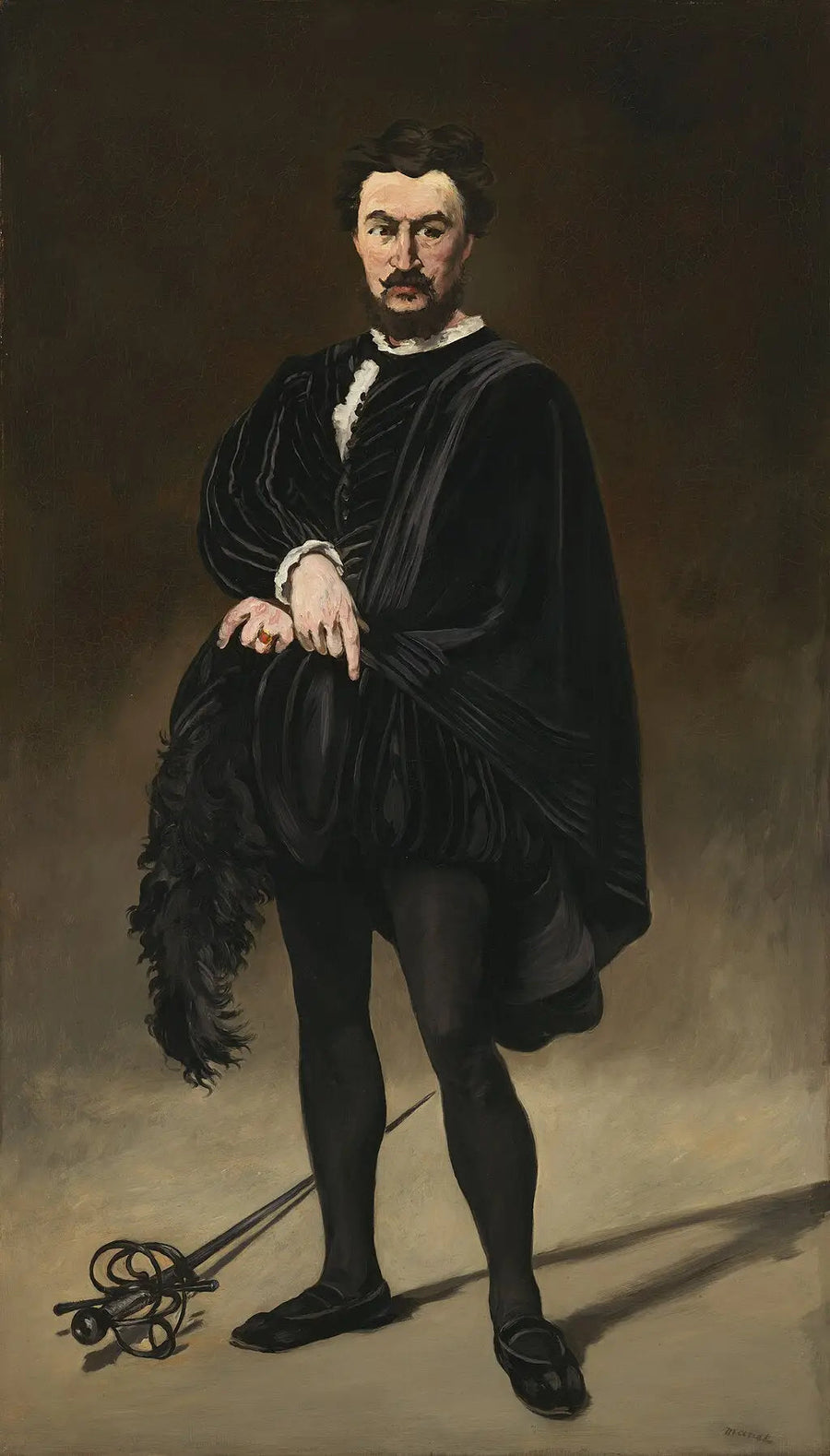 Aktor tragiczny: Rouvière w roli Hamleta - Édouard Manet
