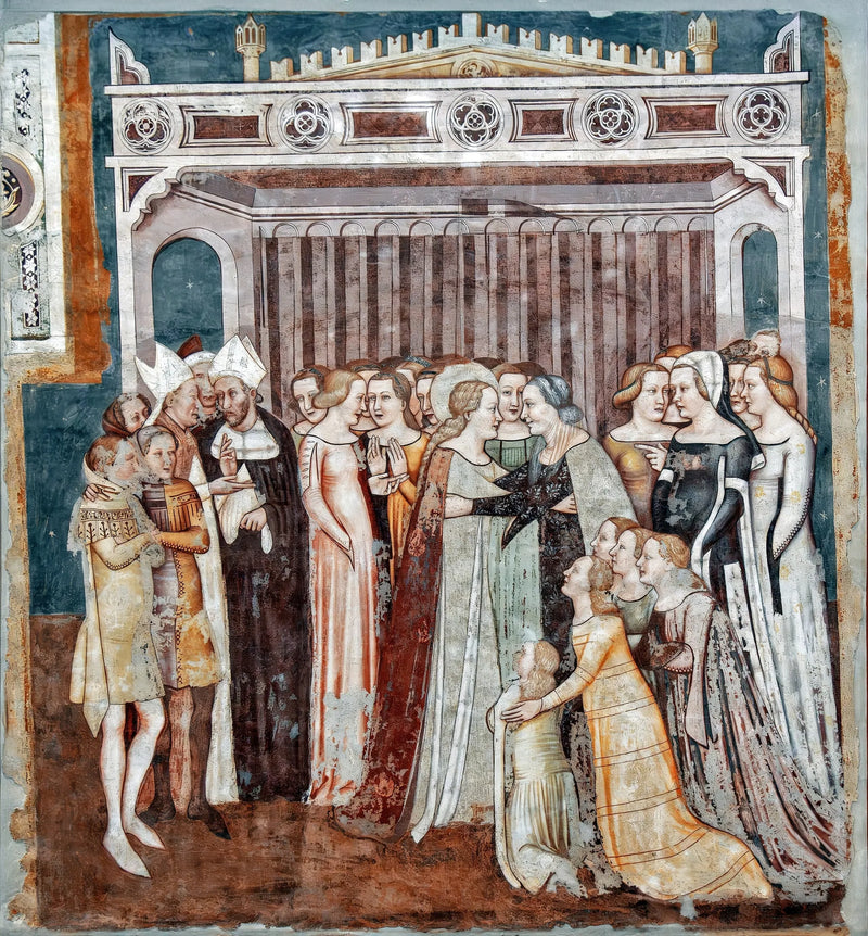 Pożegnanie Ursuli z matką (Historie Świętej Ursuli) - Tomaso da Modena