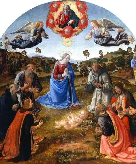 Adoracja Dzieciątka Jezus - Cosimo Rosselli