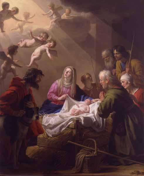 Adoracja pasterzy - Gerrit van Honthorst