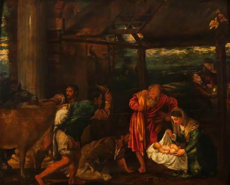 Uwielbienie pasterzy - Titian