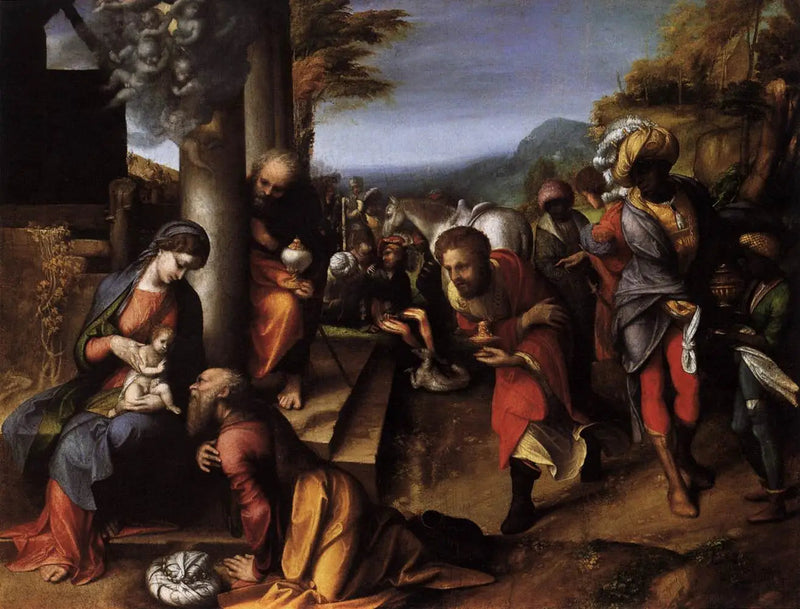 Uczczenie Trzech Króli - Antonio da Correggio