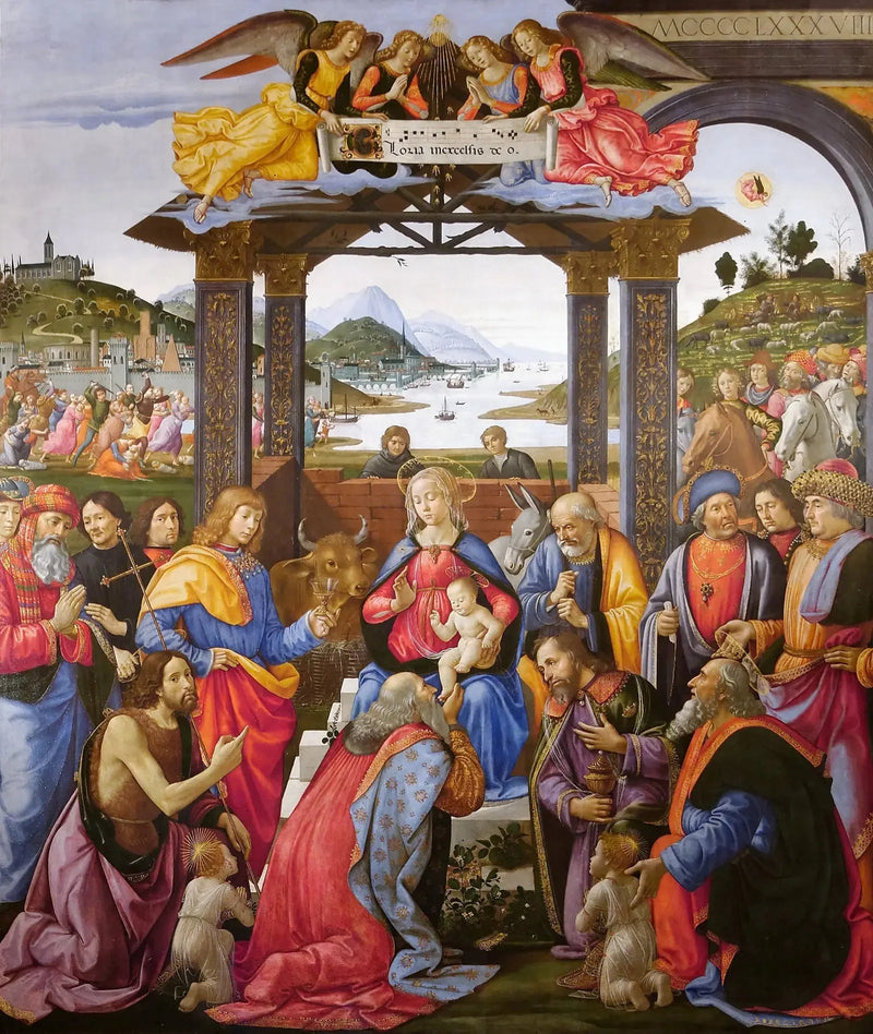 Uczczenie Trzech Króli - Domenico Ghirlandaio