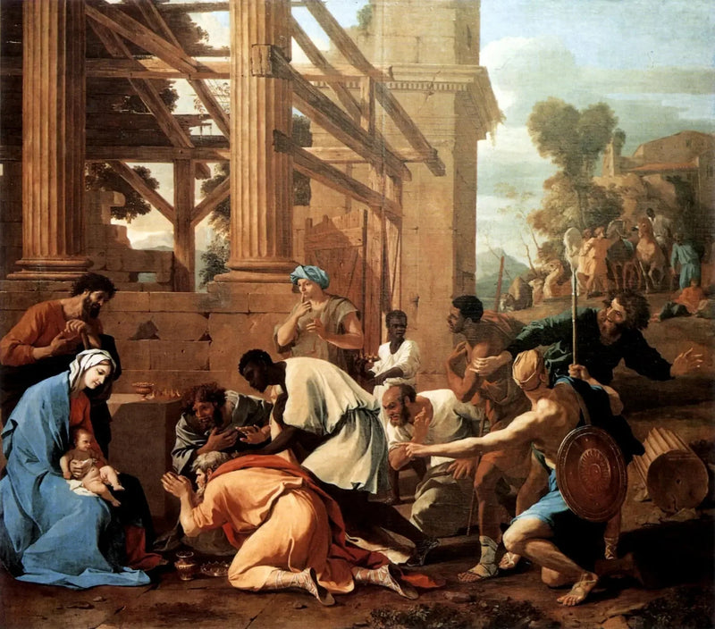 Uczczenie Trzech Króli - Nicolas Poussin
