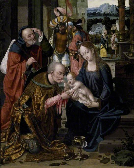 Uczczenie Trzech Króli - Joos van Cleve