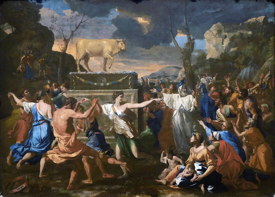 Uwielbienie Złotego Cielca - Nicolas Poussin