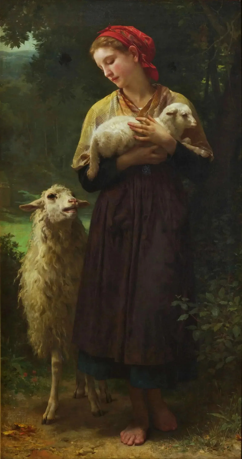 Nowonarodzony jagnię - Bouguereau