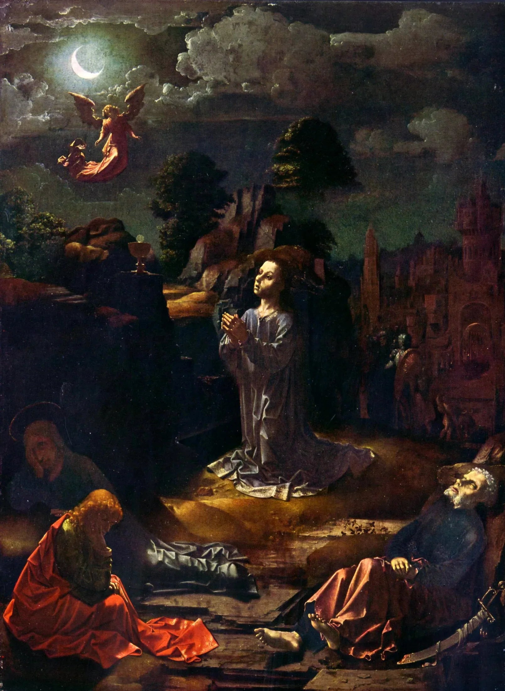 L'Agonie dans le jardin des oliviers - Jan Gossaert image 1 reproduction de peinture à l’huile