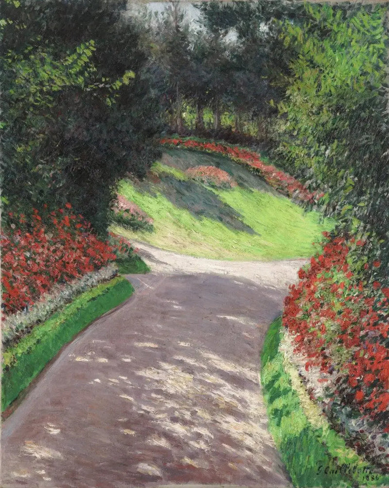Aleja w ogrodzie - Gustave Caillebotte