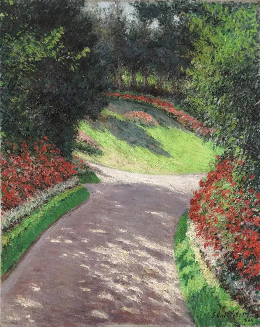 Aleja w ogrodzie - Gustave Caillebotte