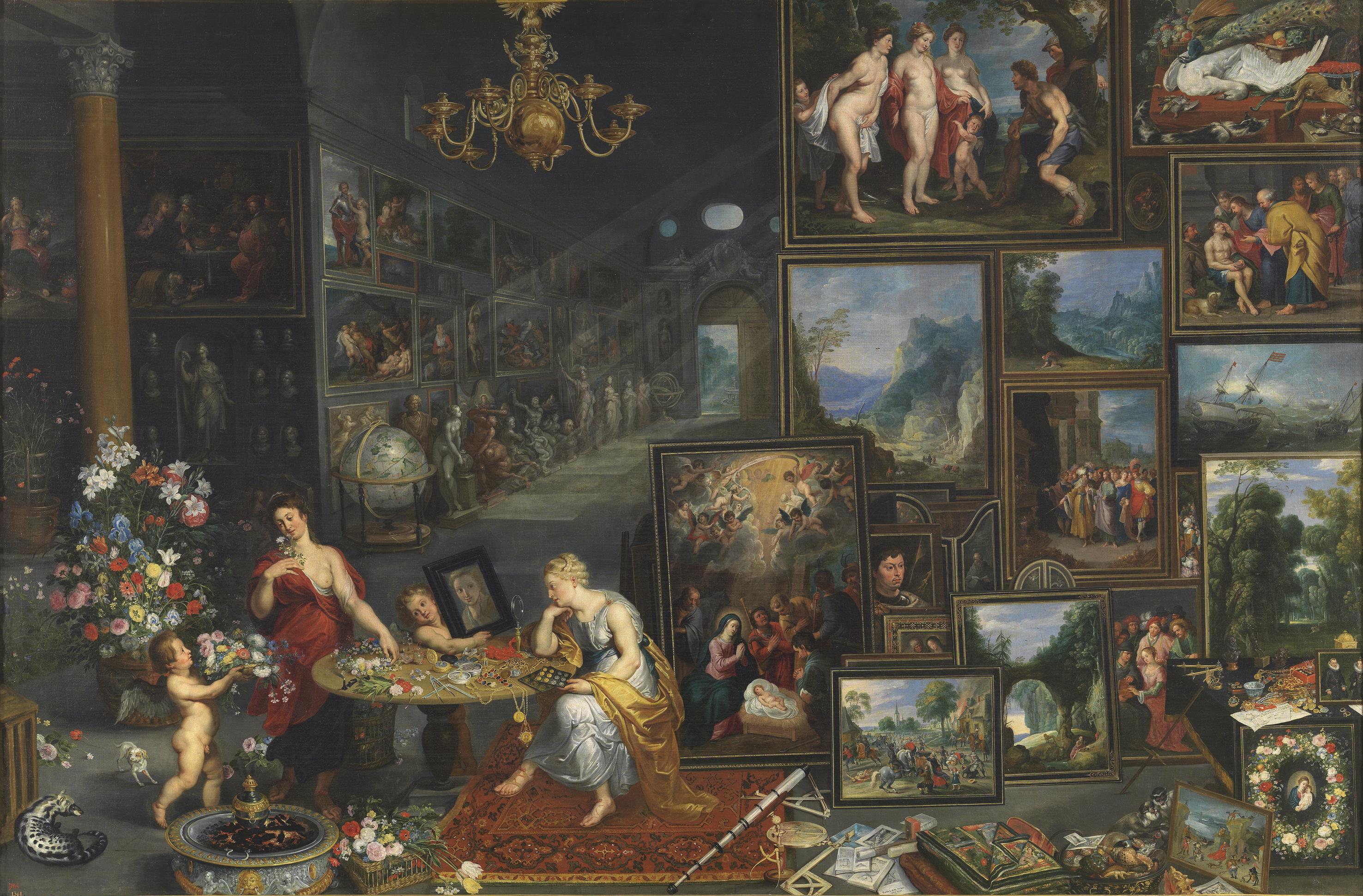 L'Allégorie de la vue et de l'odorat - Jan Brueghel le Jeune image 1 copie peinte à la main à l’huile