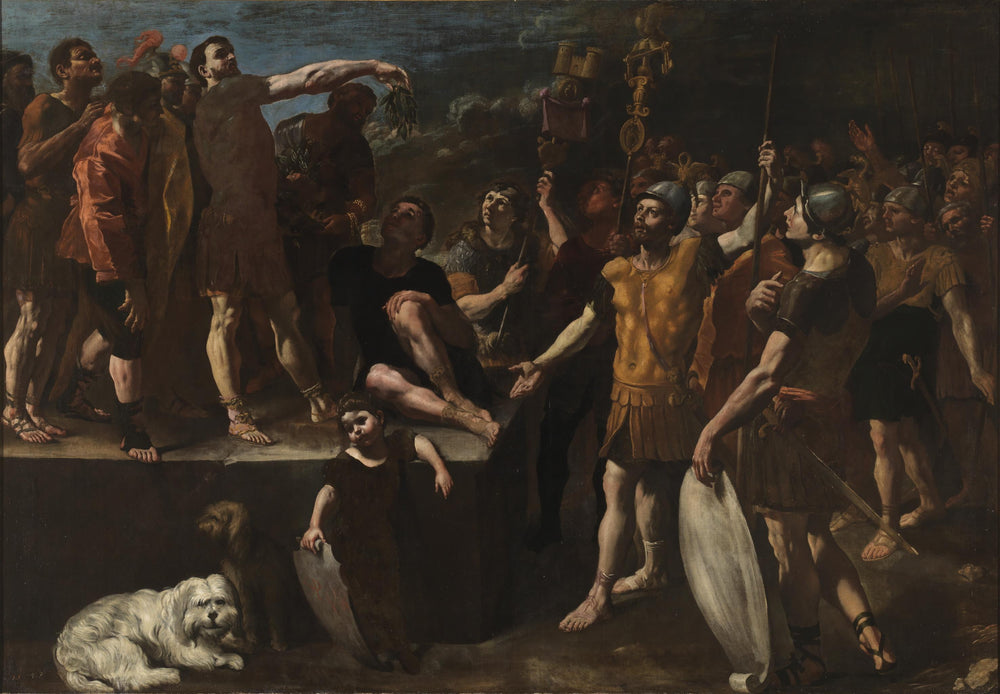 L'allocution d'un empereur romain - Giovanni Lanfranco image 1 tableau peint à l’huile sur toile