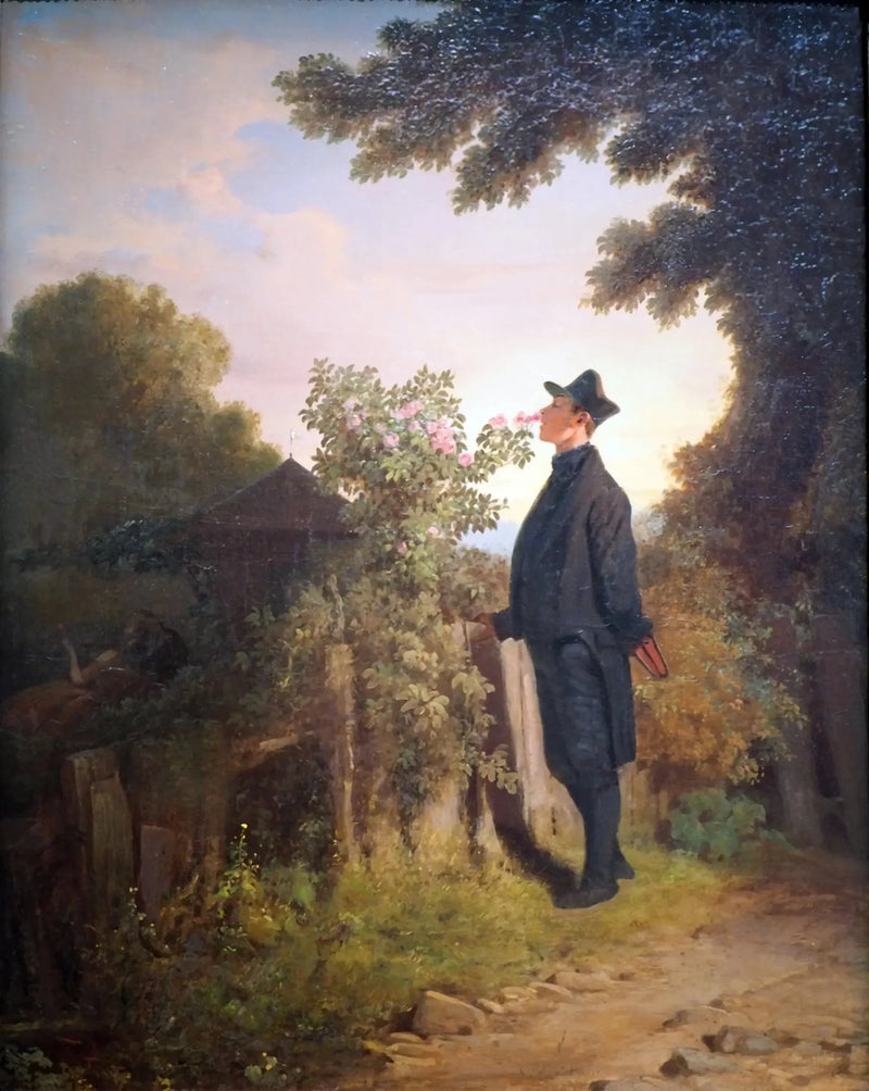 Kochanek róż - Carl Spitzweg